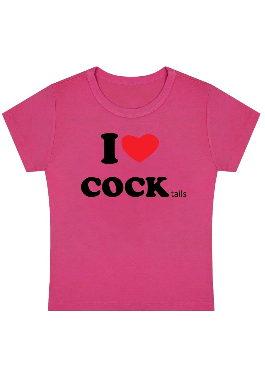 Curvy I Love Cocktails Baby Tee - Image 3