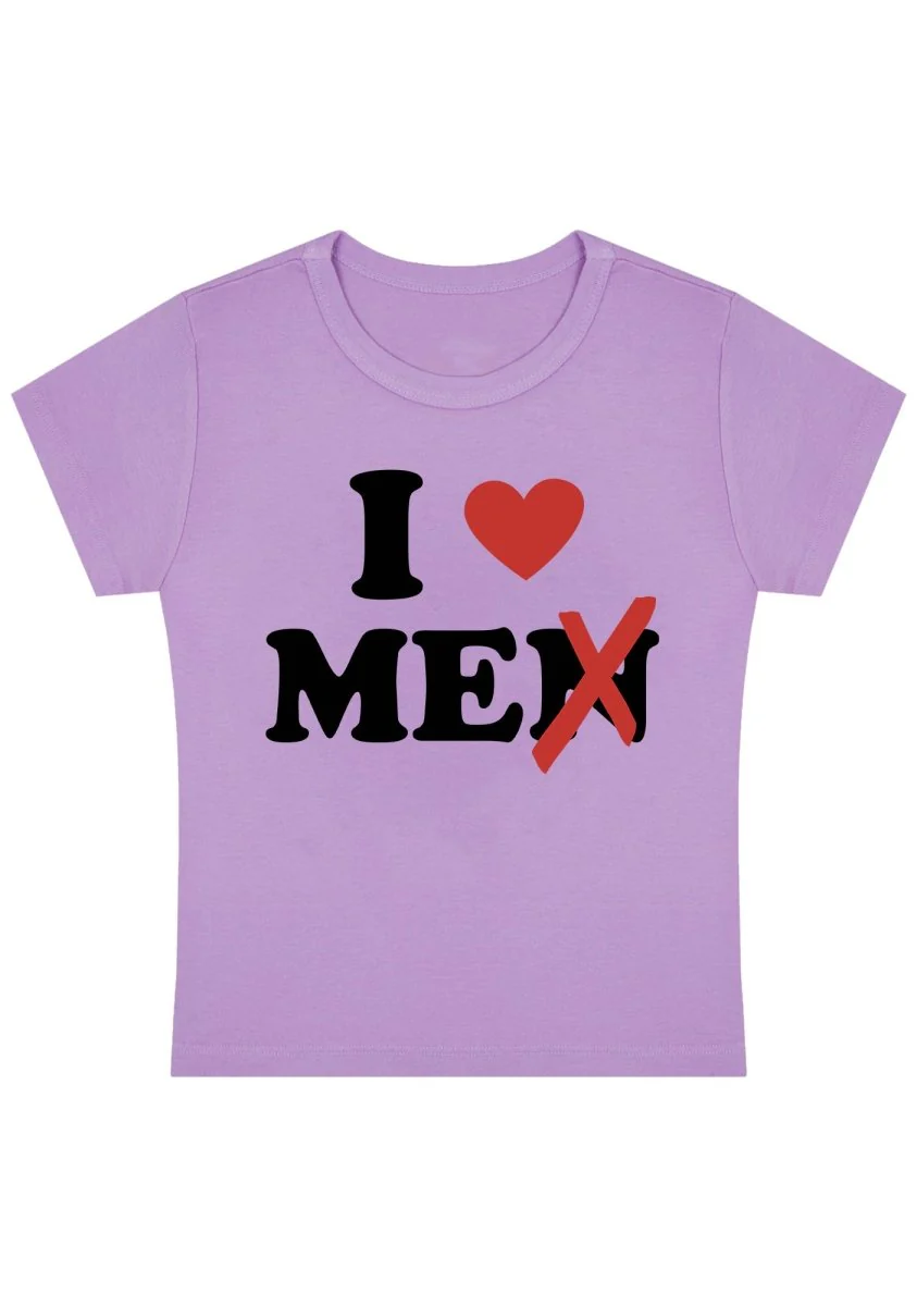 Curvy Love Me Not Men  Baby Tee - Image 4