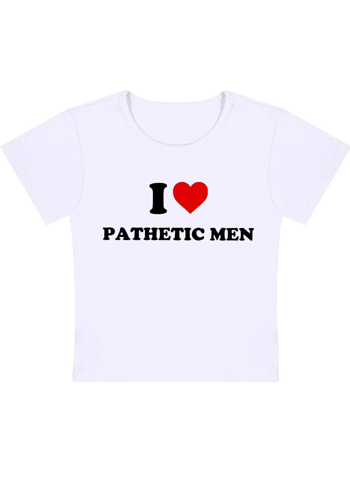 I Love Pathetic Men Y2K Baby Tee - Image 3