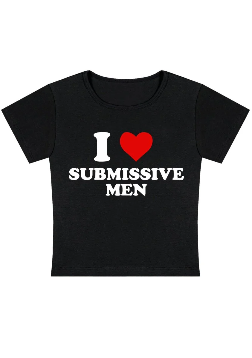 I Love S Men Y2K Baby Tee - Image 4